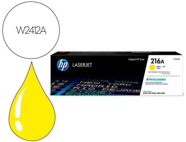Imagen Toner hp 216a laserjet pro m155 / mfp m182n /mfp m183fw amarillo 850 paginas