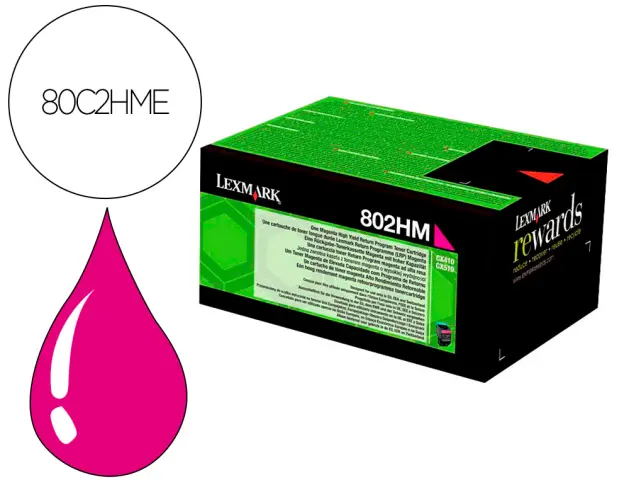 Imagen Toner laser lexmark 80c2hme magenta 3000 paginas