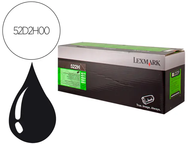 Imagen Toner laser lexmark 522h negro