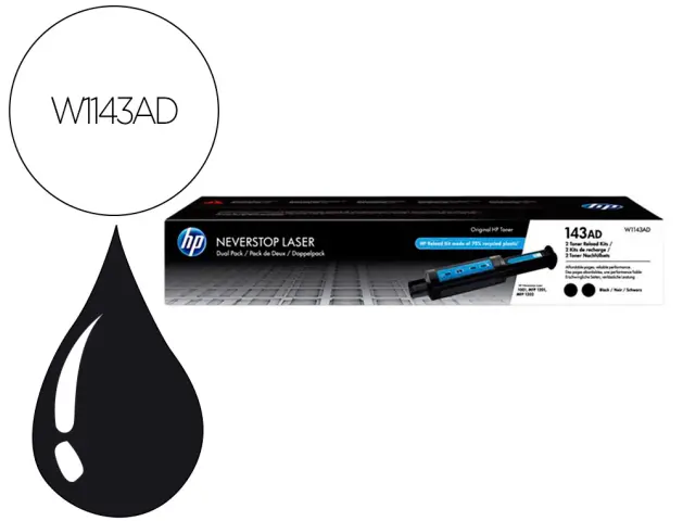 Imagen Toner hp 143ad negro 2500 paginas pack de 2 unidades