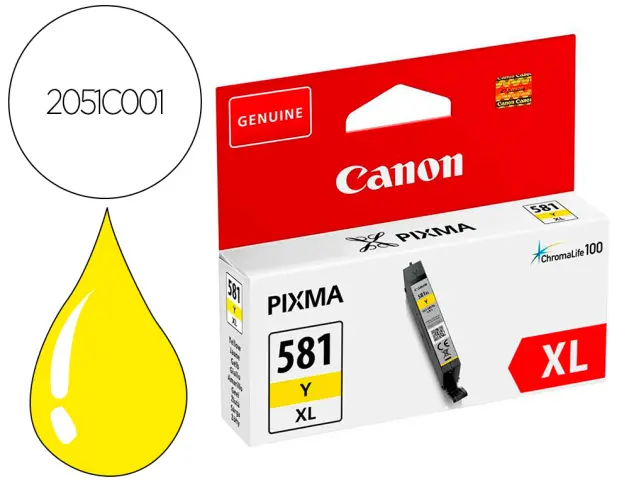 Imagen Ink-jet canon pixma cli-581xl amarillo