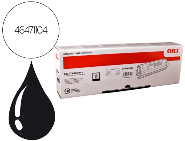 Imagen Toner oki laser 46471104 negro 7000 paginas