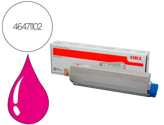 Imagen Toner oki laser 46471102 c823dn magenta 7000 paginas