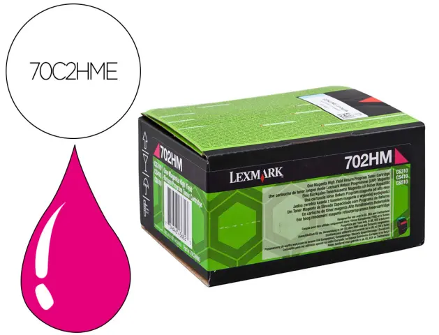 Imagen Toner lexmark laser 702hme cs310dn / cs410 dn magenta 3000 paginas