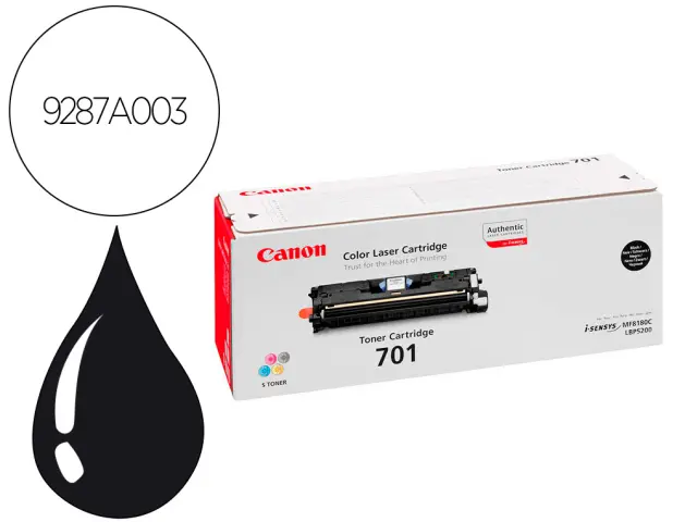 Imagen Toner canon 701bk lbp5200 mf8100 mf8180 negro