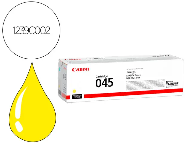 Imagen Toner canon 045y mf631 mf633 mf635 amarillo