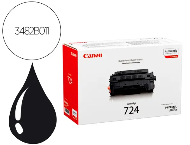 Imagen Toner canon 724h lbp6750 lbp6780 negro