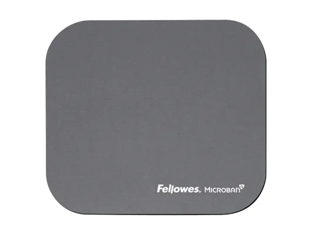 Imagen Alfombrilla para raton fellowes con proteccion microban color gris 226x192x3 mm