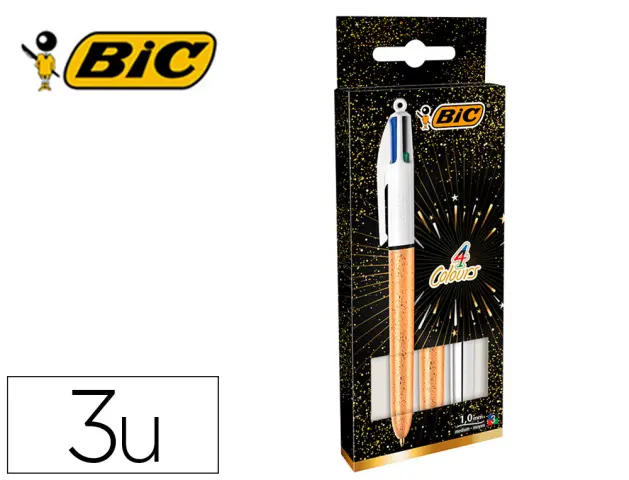 Imagen Set regalo bic 50 aniversario 2cuatro colores oro mate + 1 shine plata