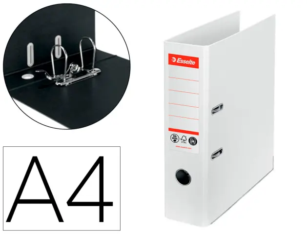 Imagen Archivador de palanca esselte n 1 co2 neutral din a4 carton forrado lomo 75 mm blanco