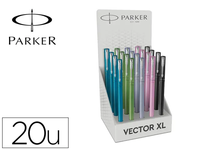 Imagen Pluma parker vector xl plumin f expositor de 20 unidades colores surtidos