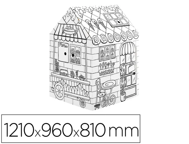 Imagen Casa de juego bankers box playhouse pasteleria para pintar fabricada en carton reciclado 1210x960x810 mm