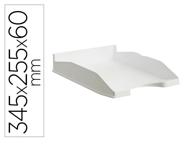 Imagen Bandeja sobremesa archivo 2000 ecogreen plastico 100% reciclado apilable formatos din a4 y folio color blanco