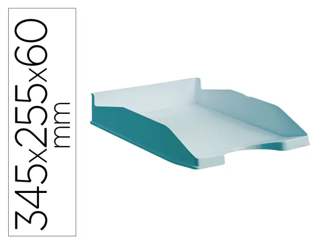 Imagen Bandeja sobremesa archivo 2000 ecogreen plastico 100% reciclado apilable formatos din a4 y folio color azul
