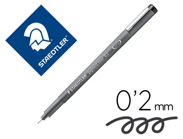 Imagen Rotulador staedtler calibrado micrometrico 308 negro 0,2 mm resistente al agua