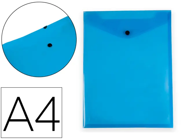 Imagen Carpeta liderpapel dossier broche polipropileno din a4 formato vertical con fuelle azul translucido