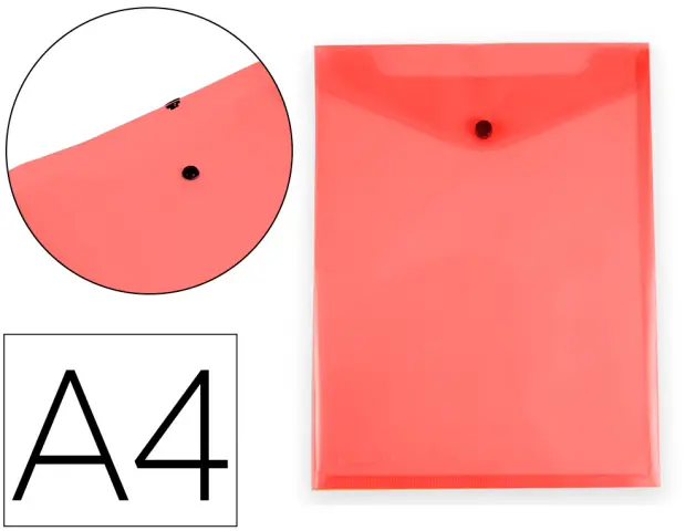 Imagen Carpeta liderpapel dossier broche polipropileno din a4 formato vertical con fuelle rojo translucido