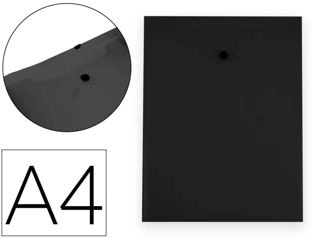 Imagen Carpeta dossier broche polipropileno din a4 formato vertical fuelle negro opaco 10 UND