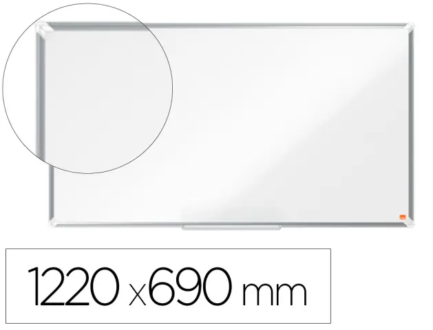 Imagen Pizarra blanca nobo premium plus acero lacado formato panoramico 55" magnetica 1220x690 mm