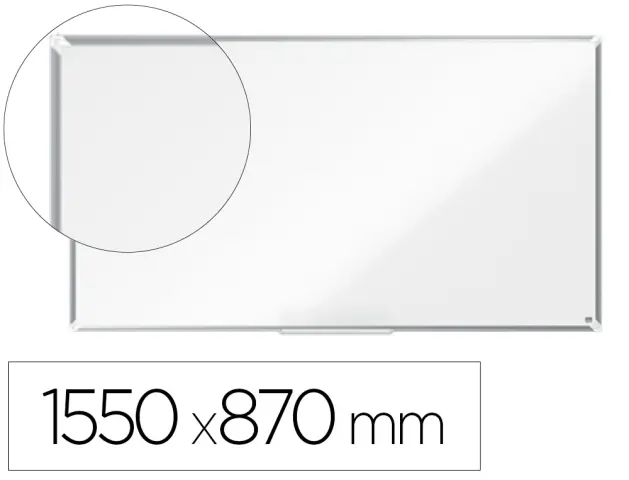 Imagen Pizarra blanca nobo premium plus acero lacado formato panoramico 70" magnetica 1550x870 mm