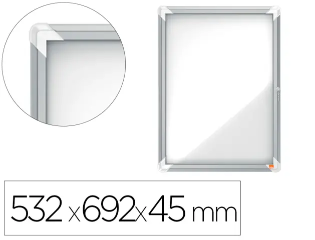 Imagen Vitrina de anuncios nobo premium plus magnetica de exterior 4 x din a4 532x692x45 mm