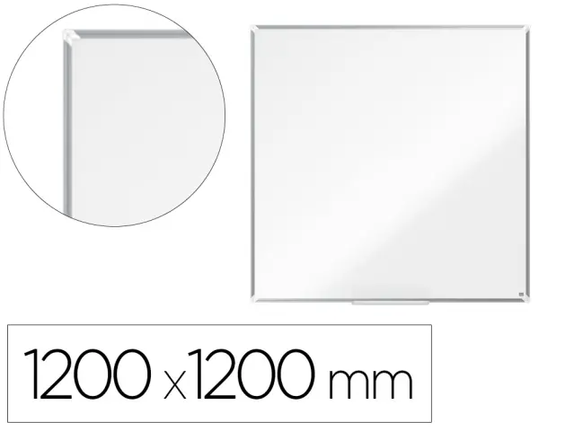 Imagen Pizarra blanca nobo premium plus melamina magnetica 1200x1200 mm