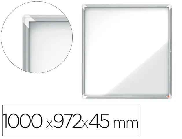 Imagen Vitrina de anuncios nobo premium plus magnetica de exterior 12 x din a4 1000x972x45 mm