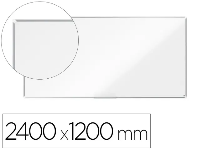 Imagen Pizarra blanca nobo premium plus acero vitrificado magnetica 2400x1200 mm
