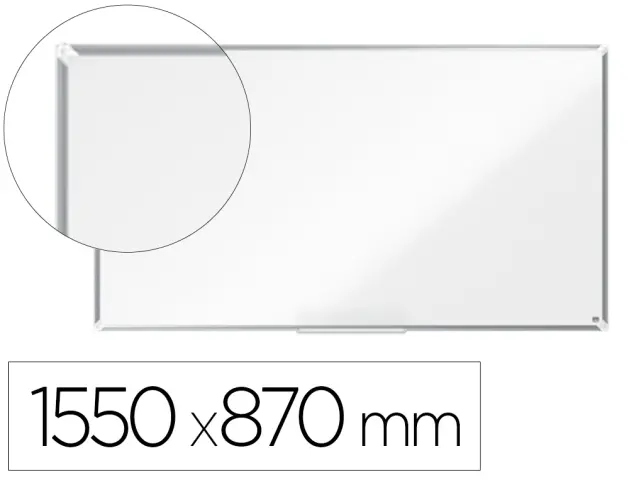 Imagen Pizarra blanca nobo premium plus acero vitrificado formato panoramico 70" magnetica 1550x870 mm