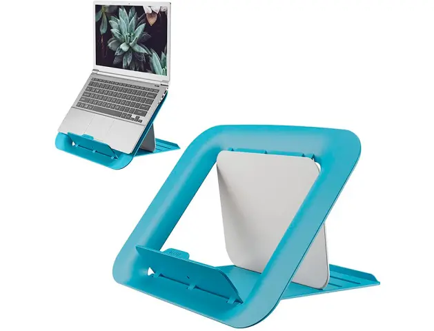 Imagen Soporte para portatil leitz ergo cosy ajustable 4 alturas color azul 310x50x247 mm