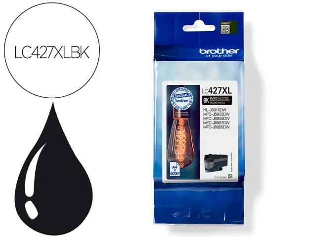 Imagen Ink-jet brother lc427xlbk mfcj5955dw / 6955dw negro alta capacidad 6000 paginas