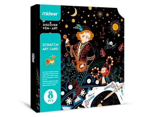 Imagen Juego didactico mideer scratch art card boy