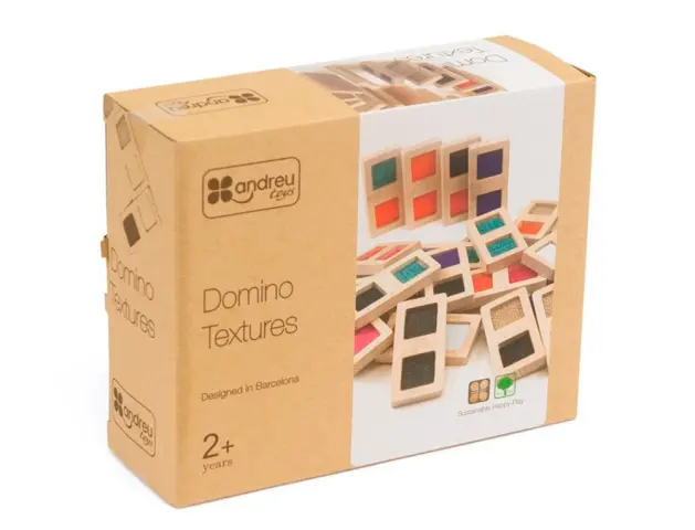 Imagen Juego didactico andreutoys domino sensorial texturas madera 28 piezas