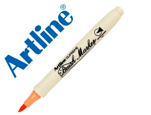 Imagen Rotulador artline supreme brush epfs pintura base de agua punta tipo pincel trazo fino ocre