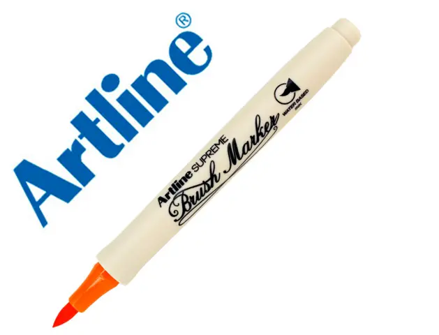 Imagen Rotulador artline supreme brush epfs pintura base de agua punta tipo pincel trazo fino naranja oscuro