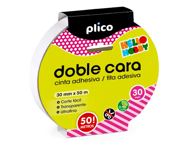 Imagen Cinta adhesiva plico doble cara 50 mt x 30 mm