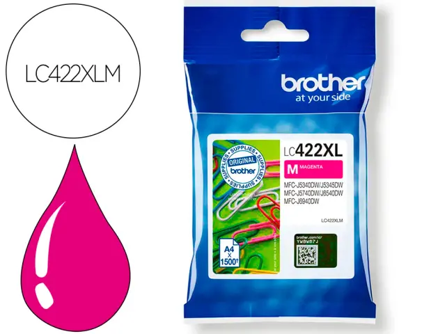 Imagen Ink-jet brother lc-422xlm magenta mfc-j5340dw / mfc-j5740dw / mfc-j6540dw / mfc-j6940dw 1500 paginas