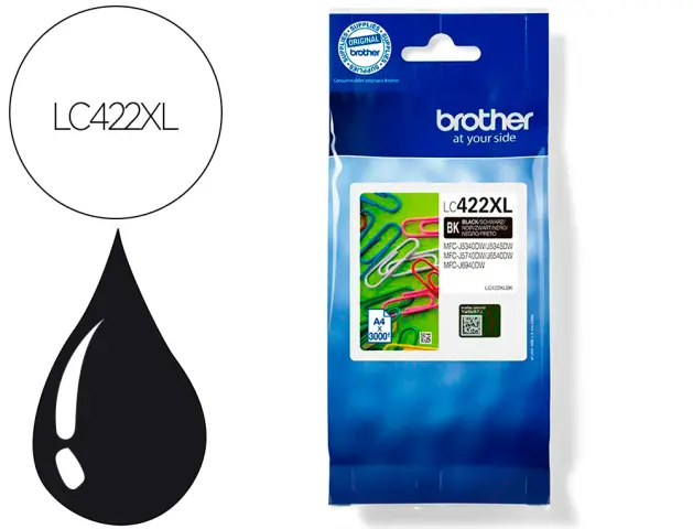 Imagen Ink-jet brother lc-422xlbk negro mfc-j5340dw / mfc-j5740dw / mfc-j6540dw / mfc-j6940dw 3000 paginas