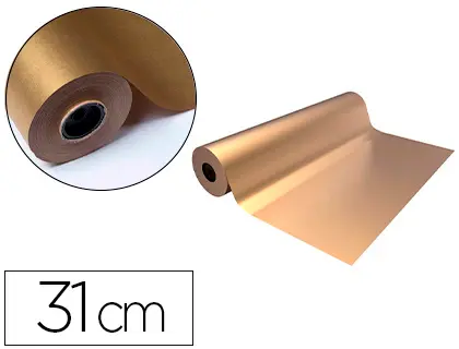 Imagen Papel de regalo basika metalizado oro bobina 31 cm