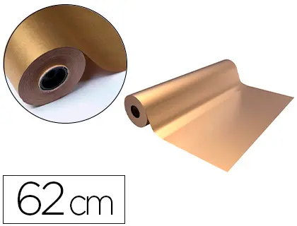 Imagen Papel de regalo basika metalizado oro bobina 62 cm