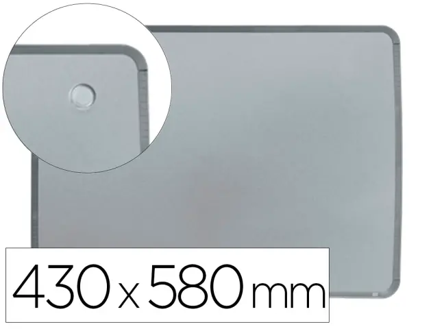 Imagen Pizarra nobo magnetica para el hogar acero marco slim plata 430x580 mm