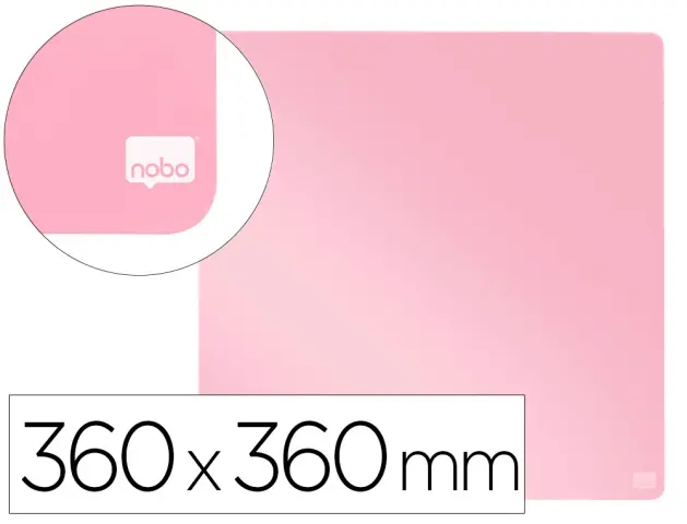 Imagen Pizarra nobo magnetica para el hogar color rosa 360x360 mm