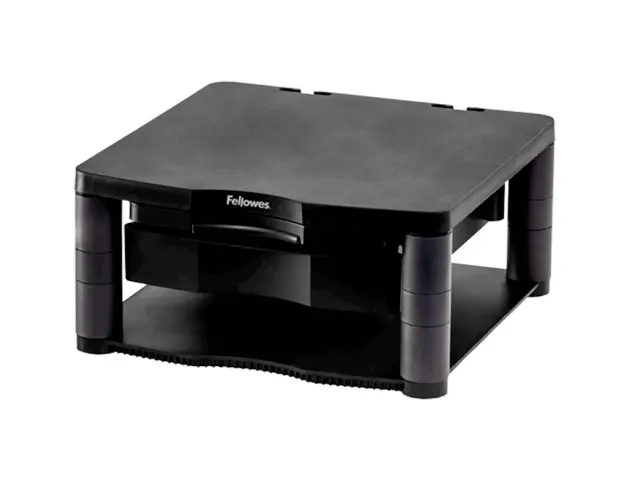 Imagen Soporte fellowes para monitor plus ajustable en 5 alturas 64 mm a 165 mm hasta 36 kg color grafito 165x335x344 mm