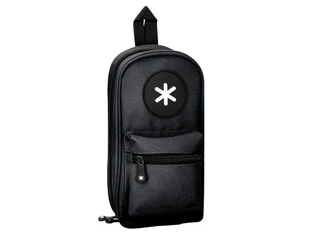 Imagen Bolso escolar portatodo antartik forma de mochila con bolsillo y 4 departamentos color negro 230x50x120 mm