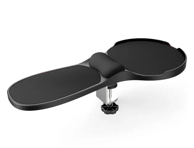 Imagen Reposabrazos ergonomico q-connect con alfombrilla de raton y apoyo de mueca color negro 220x140x480 mm
