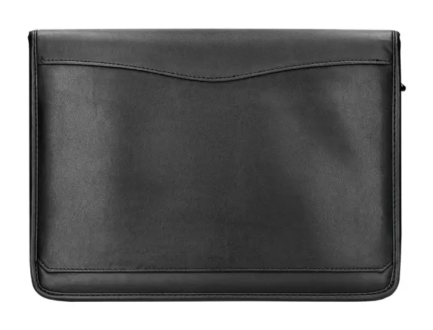 Imagen Carpeta portafolios cremallera con bolsa para movil y tarjetero color negro 260x355 mm