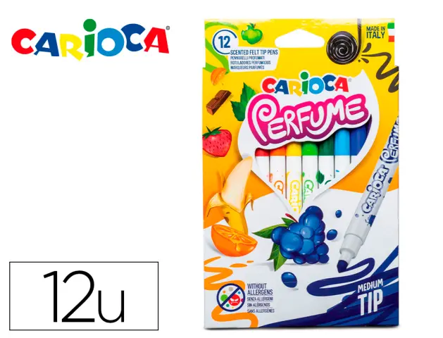 Imagen Rotulador carioca perfume xplosion caja de 12 unidades colores surtidos