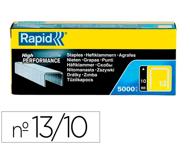 Imagen Grapas rapid 13/10 mm galvanizada caja de 5000 unidades