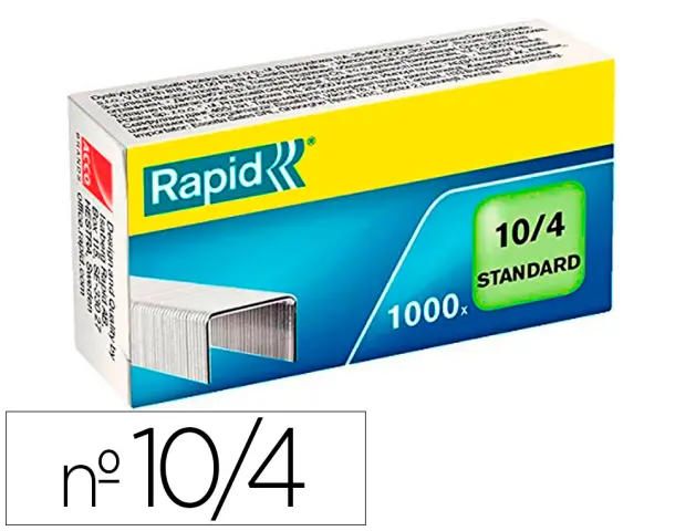 Imagen Grapas rapid 10/4 mm galvanizada caja de 1000 unidades