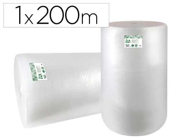 Imagen Plastico burbuja liderpapel ecouse 1x200m 30% de plastico reciclado